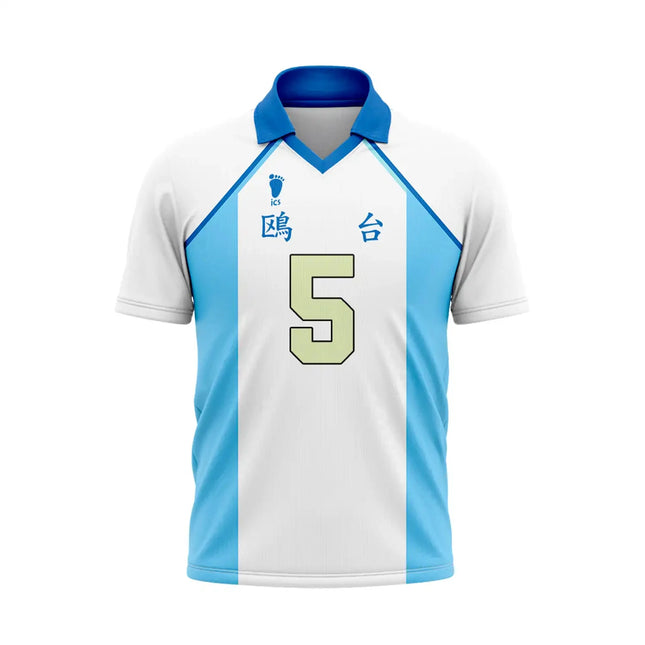 Hot Custom Name Haikyuu Karasuno High Hinata 10 Jersey Men Women Anime Volleyball Uniform Short Sleeve V-Neck Polo Sport T-Shirt