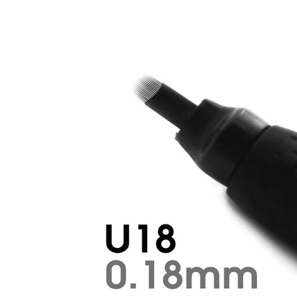New 5/10/50PCS  Sterilized Permanent Makeup Eyebrow Tattoo Tools 0.15/0.18mm Disposable Microblading Pen with U Blades