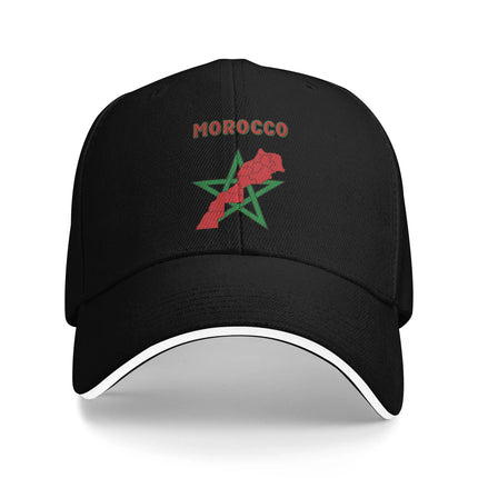 Morocco Flag Outfits Men Women Baseball Cap  Trucker Hat Unique Daily Headwear Adjustable Snapback Cap