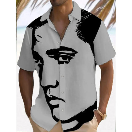 2024 Loose Breathable Hawaiian Shirt Men Clothing Top Character Men's Shirt Summer Casual Fashion Short Sleeved Shirt For Men