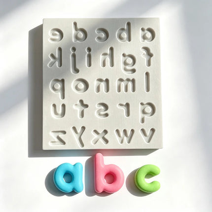 Capital Lower Case Letter Silicone Sugarcraft Mold Cookie Cupcake Chocolate Baking Mold Fondant Cake Decorating Tools