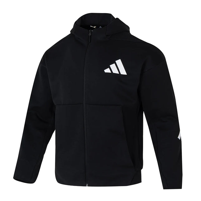Adidas Sportswear Black Label Hooded Jacket - Men's Knitted Hoodie / Veste Adidas Sportswear Black Label - Hoodie Tricot Homme