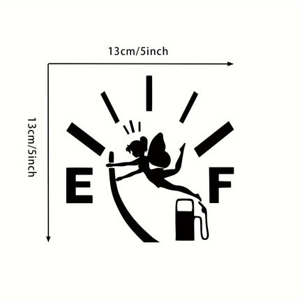 Car fuel tank cap sticker fairy cute fuel explosion gauge sticker insufficient fuel level female driver fuel tank cap sticker