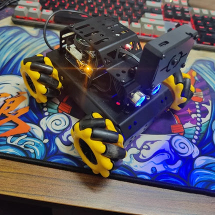Arduino Intelligent Car Miniauto Omni-Directional Wheat Wheel Ai Vision Recognition Tracking Uno Programming Robot Toys Gifts