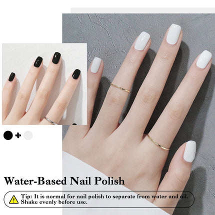 2pcs 8ml Water-Based Nail Polish Set Long Lasting Quick Drying No Need of Lamp to Cure Nail Supplies Vernis for Nails Manicure