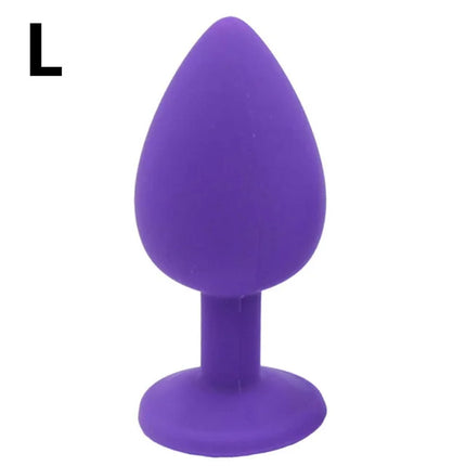 Unisex Silicone Butt Plug 3 Sizes Anal Dildo Sex Stopper Adult Toy for Men/Women Couple Anal Trainer No Vibrator
