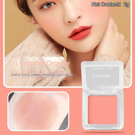 1Pc Face Blusher Matte Natural Cheek Tint Brighten Face Waterproof Face Contouring Cosmetics Blush Powder Soft Female Makeup