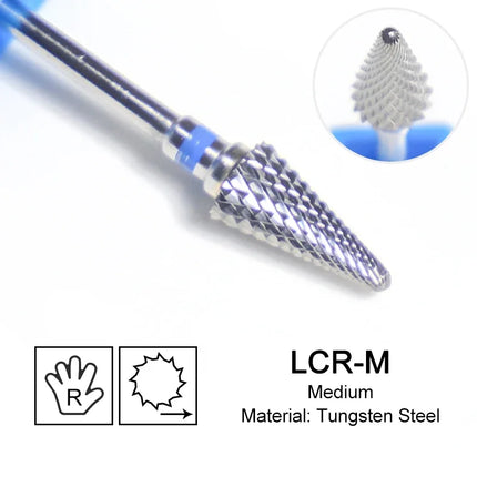 Nail Drill Bits Carbide Large Cone Electric Milling Cutter Gel Polish Remover Grinding Tools DIY Accessories Supplies