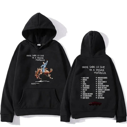 Bad Bunny RIP Hoodies Men/Women Clothing Sudaderas Album Nadie Sabe Lo Que Va Pasar Manana Sweatshirts Long Sleeve Autumn Hoody