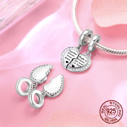Hot Sale Charms Beads 925 Sterling Silver Solid Color Letter Family Forever Tree of Life Zircon Beads Fit DIY Bracelets Jewelry