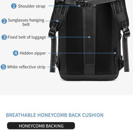 Men Travel Backpack vacuum compression 17 inch Laptop Business Large Capacity school Backpack Expanded outdoors Hiking backpack