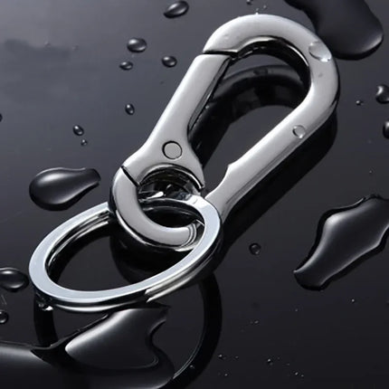 1-5pcs Waist Hanging Key Rings Stainless Steel Holder Keychains Buckle Clip Gourd Climbing Hook Car Strong Carabiner Key Chain