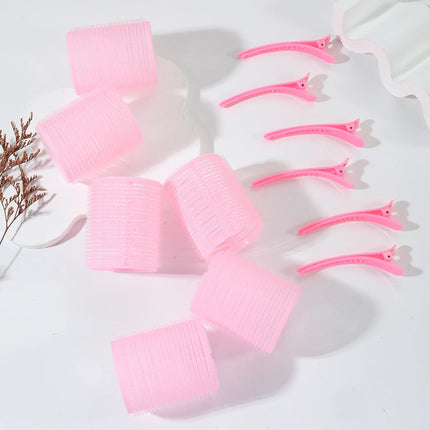 12pcs/set air bar curling iron tube self-adhesive magic roll and bangs hair clip curling styling tool  Special for real hair wig