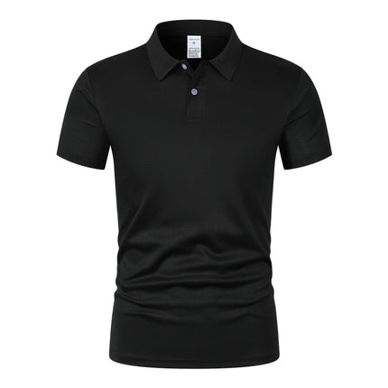2025 Solid color polo shirt ultra-light men's quick-drying breathable sweat-wicking shirt suitable for fitness gym and running