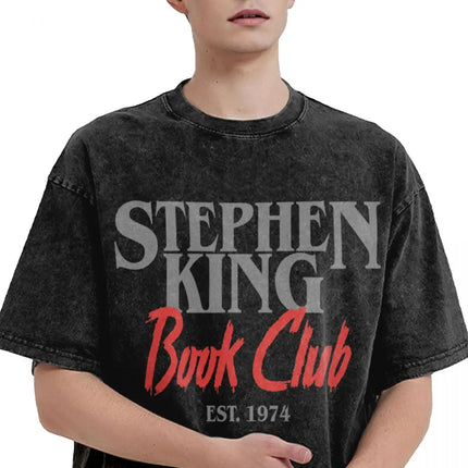 Stephen King Book Club T-Shirt oversizeds vintage anime shirt boys animal print sweat shirts, men