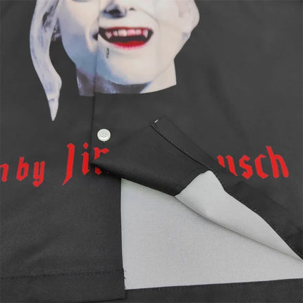 Film Character Printing Hip Hop Wacko Maria Shirt Men Women Loose High Street Top Black White Short Sleeve Shirts