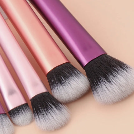 10pcs Mini Makeup Brush Set Powder Eyeshadow Foundation Blush Blender Concealer Beauty Makeup Tools Brush Professional Supplies