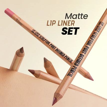 6Pcs Waterproof Lip Liner Set - Water-Resistant, Matte Finish Crayon Lip Pencils Non-Smudging & Easy-to-Apply with Sharpener