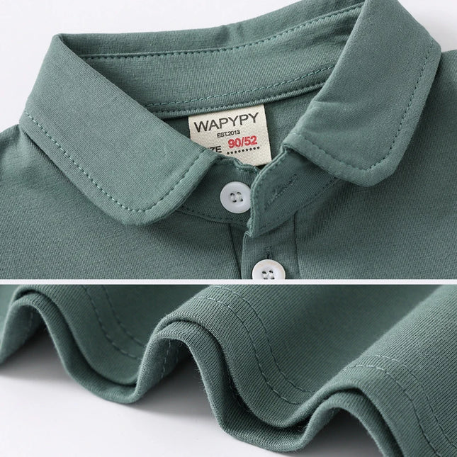100%Cotton Boys Polo T Shirts Summer Children Clothing Toddler Boy Clothes Kids Top Basic White Black Shirt 2 to 3 4 5 6 7 Years