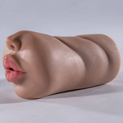 1 IN 1 Brown Mouth Sexy Toy Blowjob Fake Vagina for Men Oral Sex Toys Sexual Male Masturbator Man Deep Throat Realistic Pussy