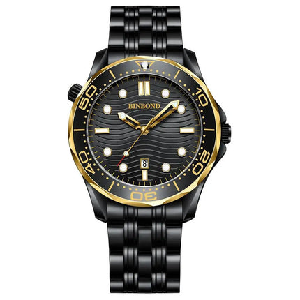 BINBOND Top Brand Casual Fashion Ultra-thin Seahorse Series Quartz Men's Watches 30M Waterproof Luminous Sports Men's Watches