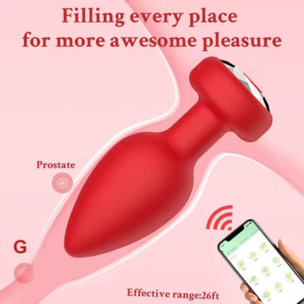 APP Control Anal Plug Vibrator Bluetooth Butt Plug Vibrator Prostate Massager Female Masturbator Adult Sex Toys for Women Men