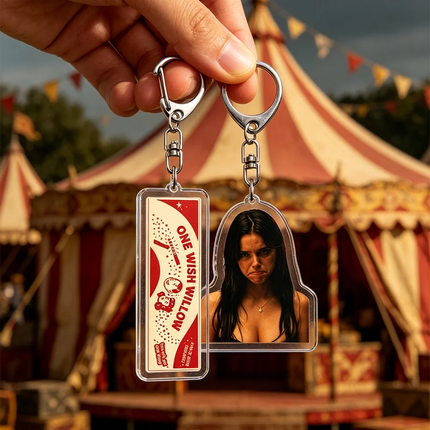 Horror Movie Obsession Keychain for Accessorie Bag Scary One Wish Willow Farming Keyrings Jewelry Friends Nikki Fans Gifts