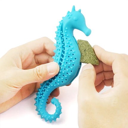 1pcs silicone cat mint chew Toy pet chew toothbrush toy cat missing food ball custom cleaning brushing stick chew small bell toy