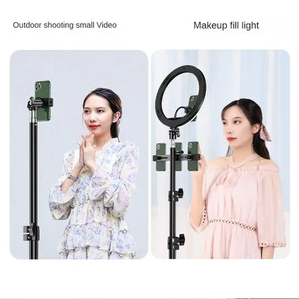160cm Live Broadcast Tripod Landing Type Camera Anchor Selfie Light Frame Metal Thermometer Phone Holder