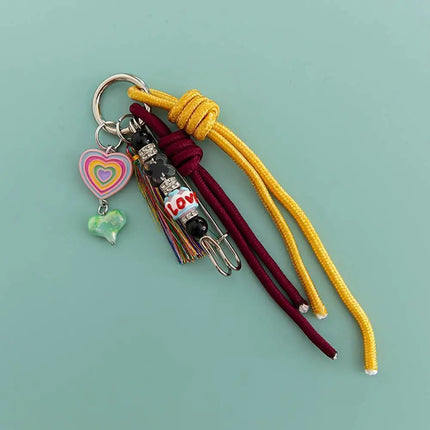 HOT Original Designed Nylon Woven Rope Keychain With Baseball Decor Sporty Style Bag Pendant DIY Trendy Fashion Pendant Gifts