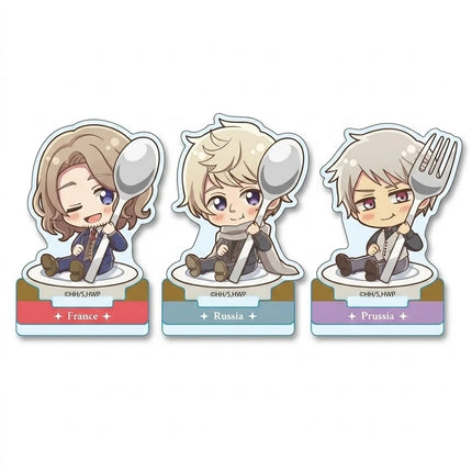 Anime Hetalia Acrylic Stand France Chibi Figure Yummy Spoon Sign Plate Itabag Backpack Decor Desk Ornament Gift keychain