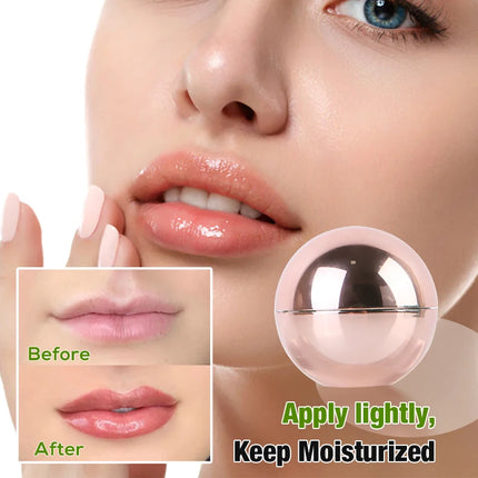 Vegan Organic Moisturizing Round Rose Golden Lip Balm Ball Natural Lip Balm Fade Lip Lines