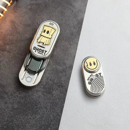 Ghost EDC Stress Relief Slider Daily-Carry Triple-Layer Magnetic Mechanical Stress Toy ADHD Anxiety Relief Toy  Adults Gifts