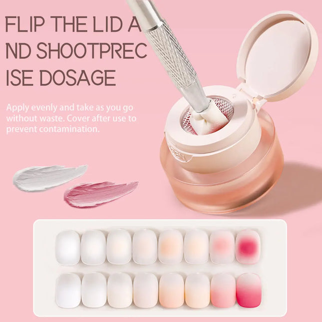 Kaniu 1pc Nail Polish Glue Pink Color Nail Art Air Cushion Patting Glue High Saturation Gypsum Painting Glue For DIY Home Salon