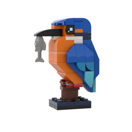 Bird Building Blocks Collection - Raven, Kingfisher, Eagle MOC Set 506 Pieces
