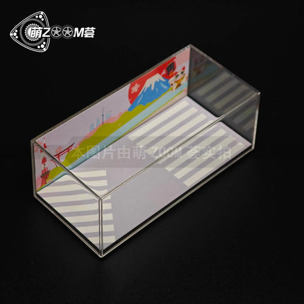 1/64 Car Model Acrylic Display Box Japanese Style Painting Scene