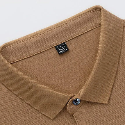 Luxury Embroidery Men's Polo Shirt Summer Thin Breathable 95%Cotton Hip-Hop Harajuku Black Lapel Short-Sleeved Tops Male M-4XL