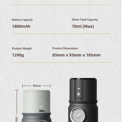 STARSEEKER Super58 Portable Electric Espresso Machine Travel Coffee Maker For Camping Car Coffee Maker With USB-C Bracket Tamper