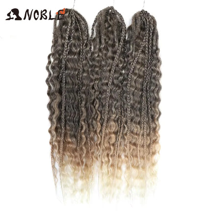 Noble 24Inch 300g Crochet Hair Curl Hair Water Wave Ombre Blonde Twist Crochet Hair Braid Hair Deep Wave Braiding Hair Extension