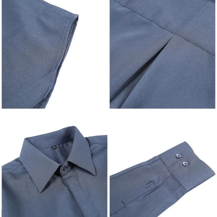 Men's White Long-Sleeve Dress Shirt - Slim Comfortable Fabric. Ideal for Formal Events & Everyday Wear. Classic & Modern Design
