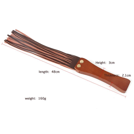 Fetish Leather Flogger With Wood Handle Couple Sex Games Whip BDSM SM Erotic Products Sex Accessories For Couples