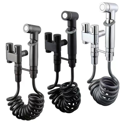 Stainless steel Handheld Toilet Sprayer Bidet Faucet Shower Head Hygienic Shower Toilet Faucets Double Outlet Bidet