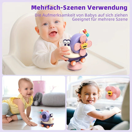 Baby Toy Montessori Inspired Dining Table Sucker Rotation High Chair Toy Suction Cups Spinner for Baby Toddler and Newborn Gifts