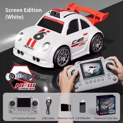 Drift Mini RC Car C6  with Dual Mode Lights Music HD Camera Screen Control Smart Induction Toy for Kids Christmas Holiday Gift