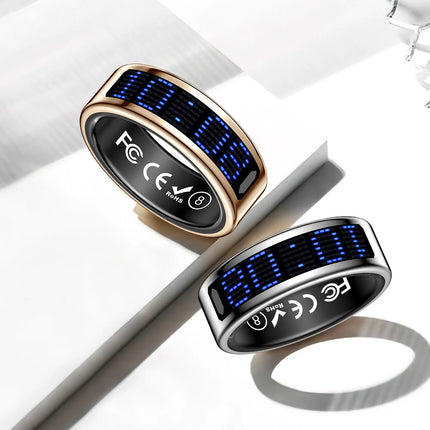 2026 Smart Ring Call ID Reminder Heart Rate Blood Pressure Monitor Men Women Smartring 5ATM Waterproof Health Multi Sports