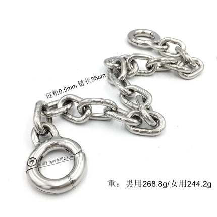 Stainless Steel/PU Thumb Toes Bondage Cuffs AnkleCuffs BDSM Slave Restraints Bondage Adult Sex Toys for Couples with Chain