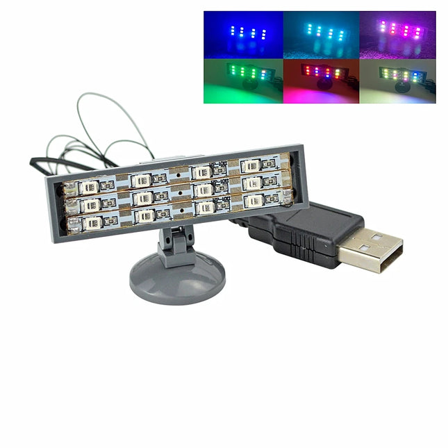 1Pcs LED Colorful Searchlight Spotlight USB High-Tech Street City Series Bricks Light Building Blocks Compatible Leduo  Toys
