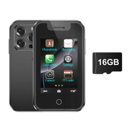 SERVO BM16 PRO Mini Mobile Phone 2.4" Touch Display Bluetooth Call Dual SIM Recorder Flashlight 2G GSM Portable Tiny Cellphones