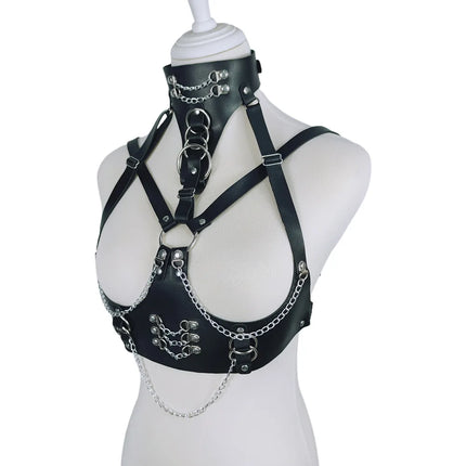 Women's sexy body chain bondage strap leather lingerie Restraints Fetish slave couple sex toys