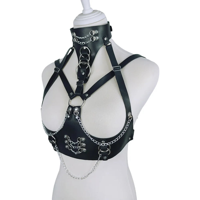Women's sexy body chain bondage strap leather lingerie Restraints Fetish slave couple sex toys